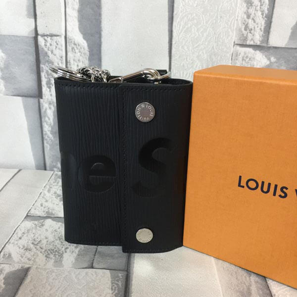 ルイヴィトン 財布 コピー シュプリーム M67711 CH.CP WALLET チェーンウォレット 三つ折り財布 ブラ ック エピ ルイヴィトン×シュプリーム