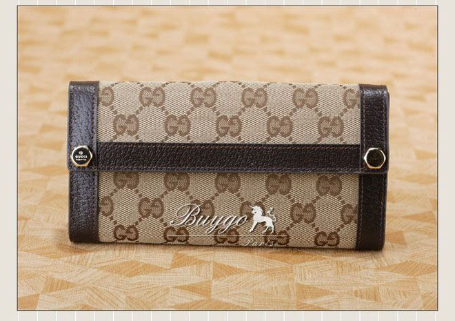 グッチ 財布 スーパーコピーグッチ GGキャンバス Wホック長財布ベージュ×ダークブラウン 【153211】 グッチ 財布 スーパーコピーグッチ GGキャンバス Wホック長財布ベージュ×ダークブラウン 【153211】