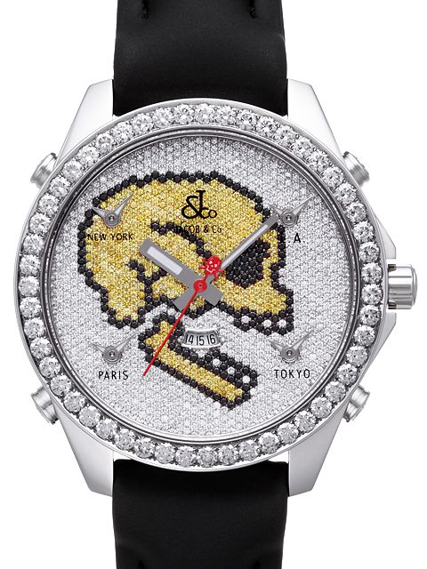 ジェイコブ ファイブタイムゾーン スーパーコピースカル JC-SKULL2