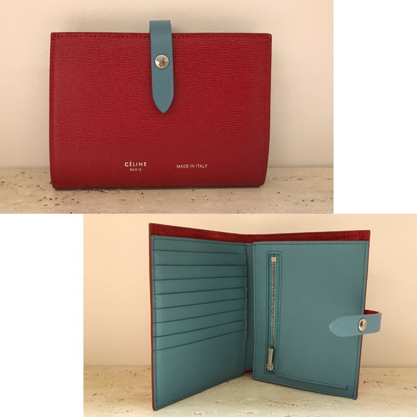2018SS セリーヌ 折りたたみ財布 Strap ミディアム財布104813A2A.27PE Pop Red セリーヌコピー