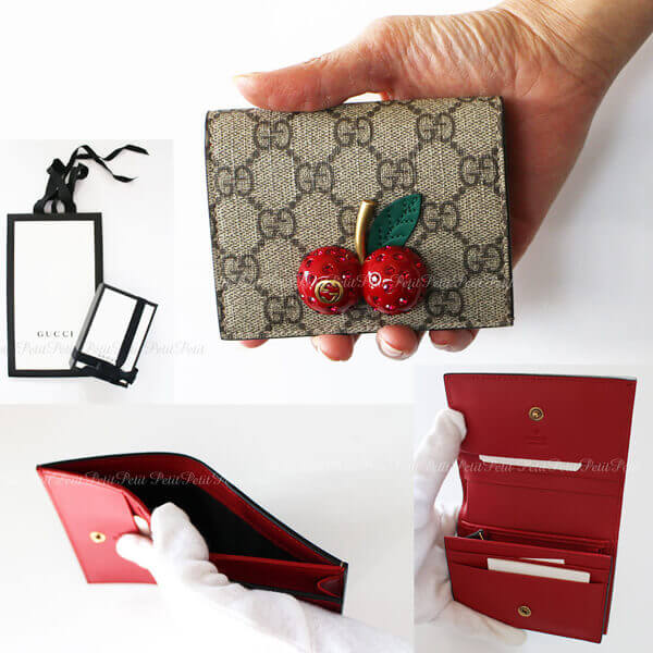 超可愛★グッチ さくらんぼ 財布 コピー★かわいいチェリー GGスプリーム キャンバス カードケース(コイン&紙幣入れ付き) 超可愛★グッチ さくらんぼ 財布 コピー★かわいいチェリー GGスプリーム キャンバス カードケース(コイン&紙幣入れ付き)