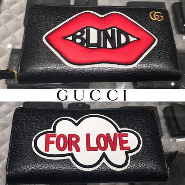 グッチ 財布 コピー FOR LOVE リップ付き ラウンドジップ 長財布 ブラック グッチ 財布 コピー FOR LOVE リップ付き ラウンドジップ 長財布 ブラック