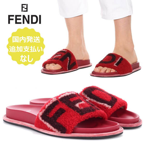 フェンディ サンダル コピー フェンディ レザー&amp;シープレザーサンダル 8X6638