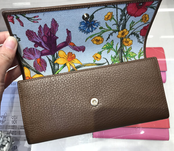 グッチ☆内生地必見 グッチ フローラ ルプリントフラップ ブラウン376186 A88CA