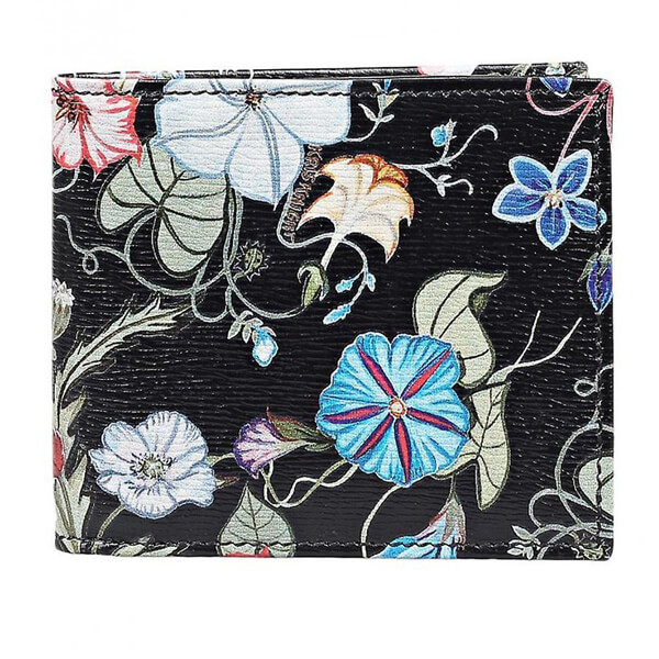 グッチ フローラ 二つ折り財布 ブラック花柄 二つ折り FLORA グッチ フローラ 二つ折り財布 ブラック花柄 二つ折り FLORA