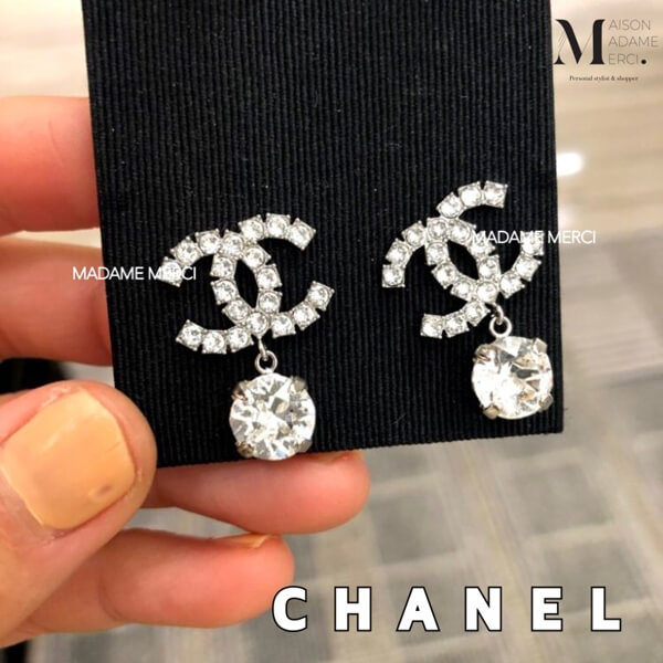 ャネル ピアス コピー シャネル CCマーク×クリスタル ピアス
