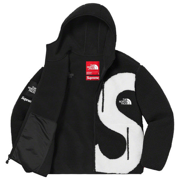 シュプリーム ノースフェイス 偽物 シュプリーム x ノースフェイス コラボ ロゴ入りフリース 黒