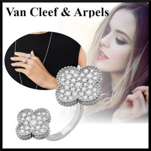 【Van Cleef&amp;Arpels】ヴァンクリーフ＆アーペルマジック アルハンブラ フラワー リングコピー
