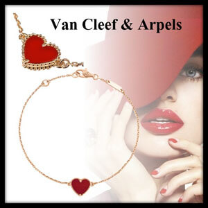 Van Cleef&amp;Arpelsヴァンクリーフ＆アーペル スウィート アルハンブラ ハート ブレスレット偽物 VCARN59L00