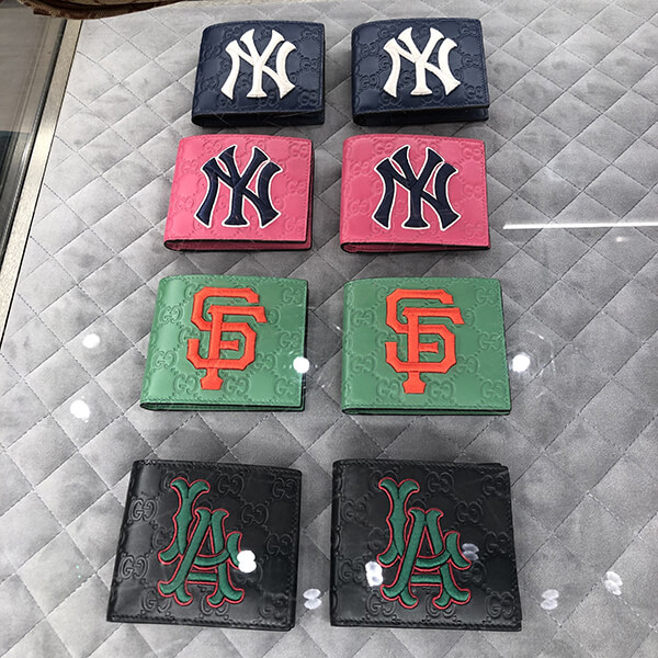 グッチ メジャーリーグ コラボ メンズ スリム 2つ折り財布 偽物 547787 DMTHN 3776 グッチ メジャーリーグ コラボ メンズ スリム 2つ折り財布 偽物 547787 DMTHN 3776