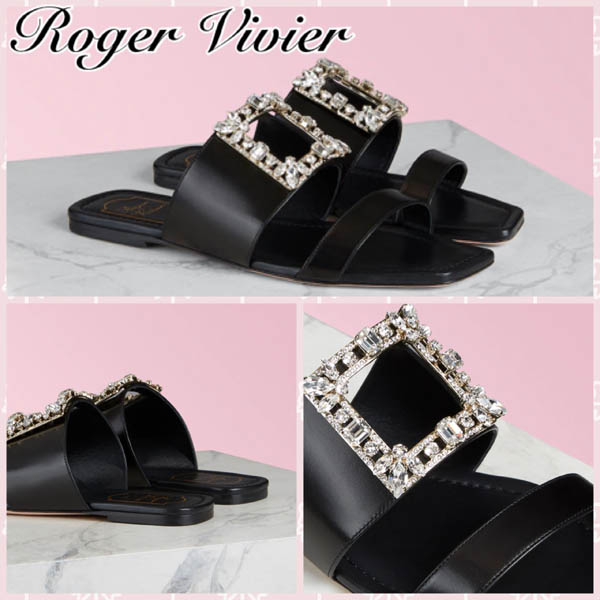 ロジェ ヴィヴィエ Vivier Brooch ミュールサンダル コピー RVW45818820BSSB999