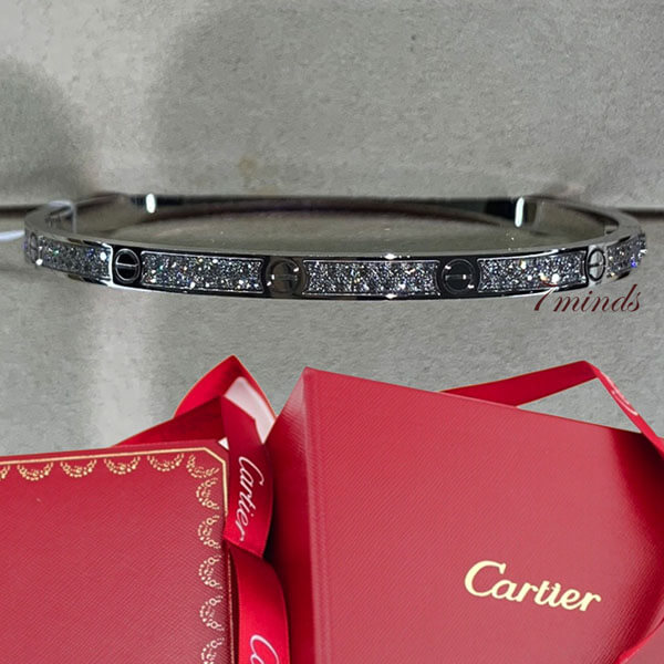 カルティエ - LOVE Bracelet Small, White Gold, Diamonds
