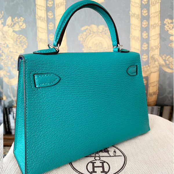 エルメス 幻のバイカラー ケリーミニ 2 vert verone / zanzibar S H079148CK AL
