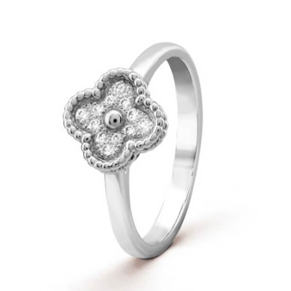 Van Cleef&amp;Arpels スウィート アルハンブラ ダイヤモンド リング
