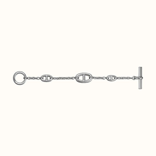 エルメス ファランドール 偽物シルバー ブレスレットH104567B 00LG