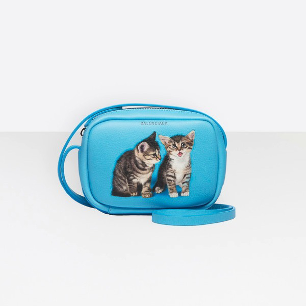 2019新作人気 バレンシアガ バレンシアガスーパーコピー EVERYDAY カメラバッグ ＸＳ ブルー 猫